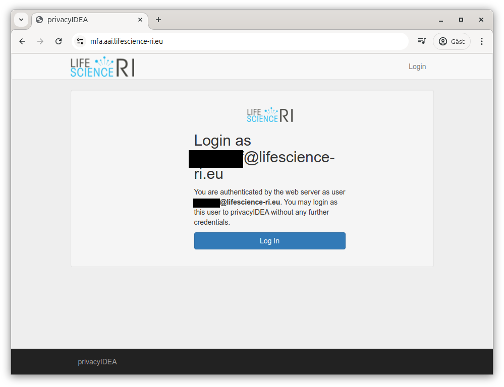 Life Science Login MFA first time