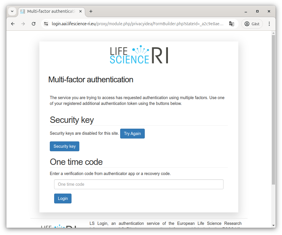 Life Science Login MFA login