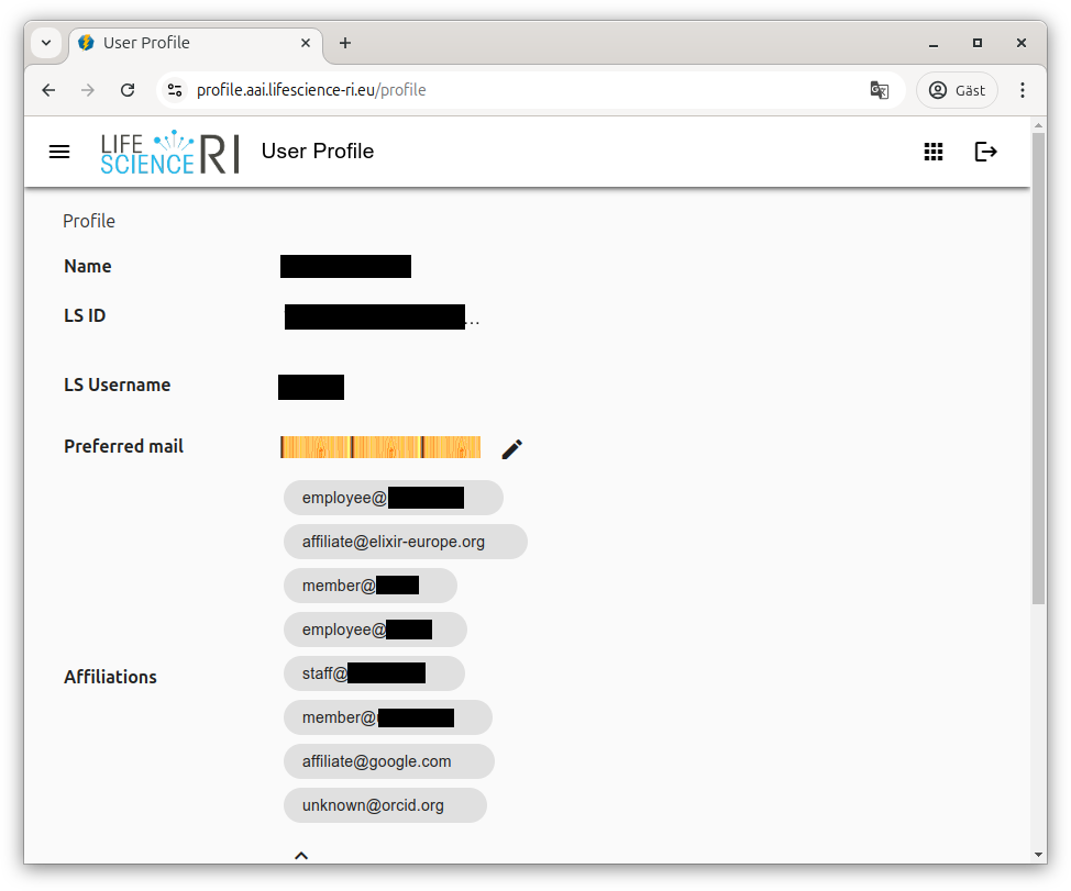 LS Login User Profile site